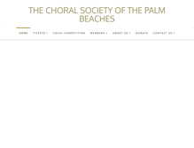 Tablet Screenshot of choralsocietypalmbeaches.org